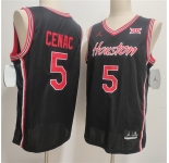 Men's Houston Cougars #5 Chris Cenac Jr. Black Stitched Football Jersey