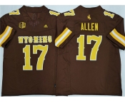 Men's Wyoming Cowboys #17 Josh Allen Brown 2026 F.U.S.E. Stitched College Football Jersey