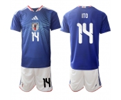 Men's Japan #14 ITO National Team FIFA x World Cup 2026 Home Blue On Field Jersey