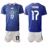 Men's Japan #17 TANAKA National Team FIFA x World Cup 2026 Home Blue On Field Jersey