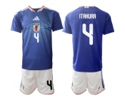 Men's Japan #4 ITAKURA National Team FIFA x World Cup 2026 Home Blue On Field Jersey