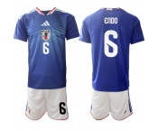 Men's Japan #6 ENDO National Team FIFA x World Cup 2026 Home Blue On Field Jersey