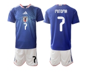 Men's Japan #7 Kaoru Mitoma 2026 Blue Home Soccer Jersey Suit
