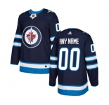 Adidas Winnipeg Jets Customized Authentic Navy Blue Home NHL Jersey