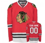 Customized Chicago Blackhawks Jersey Red Home Man Hockey