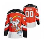 Men's Anaheim Ducks Custom Red 2020-21 Alternate Authentic Player Hockey Jersey