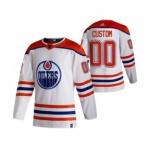 Men's Edmonton Oilers Custom White 2020-21 Reverse Retro Alternate Hockey Jersey
