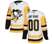 Men's Penguins Personalized White Road Hockey Jersey