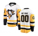 Men's Pittsburgh Penguins Customized Fanatics Branded White Away Breakaway NHL Jersey