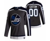 Men's Winnipeg Jets Custom Black 2020-21 Alternate Authentic Player Hockey Jersey