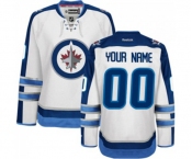 Women Reebok Winnipeg Jets Customized Premier White Away NHL Jersey