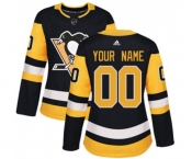 Women's Adidas Pittsburgh Penguins Customized Premier Black Home NHL Jersey