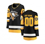 Women's Pittsburgh Penguins Customized Fanatics Branded Black Home Breakaway NHL Jersey