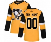 Youth Adidas Pittsburgh Penguins Customized Premier Gold Alternate NHL Jersey