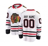 Youth Chicago Blackhawks Customized Fanatics Branded White Away Breakaway NHL Jersey