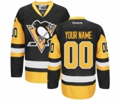 Youth Reebok Pittsburgh Penguins Customized Premier Black-Gold Third NHL Jersey