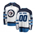 Youth Winnipeg Jets Customized Fanatics Branded White Away Breakaway NHL Jersey