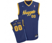 Customized Denver Nuggets Jersey New Revolution 30 Blue Basketball