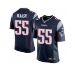 Men Nike New England Patriots #55 Cassius Marsh Game Navy Blue Team Color NFL Jersey