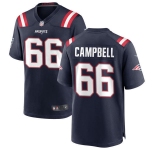 Mens New England Patriots #66 Will Campbell Nike Navy Game Jersey