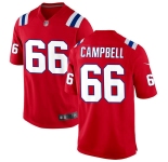 Mens New England Patriots #66 Will Campbell Nike Red Game Jersey