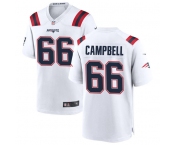Mens New England Patriots #66 Will Campbell Nike White Game Jersey