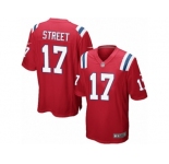 Men's Nike New England Patriots #17 Devin Street Game Red Alternate NFL Jersey