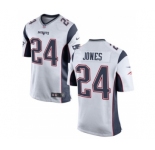 Men's Nike New England Patriots #24 Cyrus Jones Game White NFL Jersey