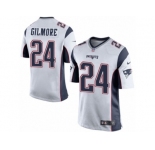 Men's Nike New England Patriots #24 Stephon Gilmore Game White NFL Jersey