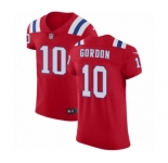 Men's Nike New England Patriots #10 Josh Gordon Red Alternate Vapor Untouchable Elite Player NFL Jersey