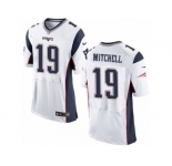 Men's Nike New England Patriots #19 Malcolm Mitchell Elite White NFL Jersey