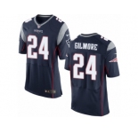 Men's Nike New England Patriots #24 Stephon Gilmore Elite Navy Blue Team Color NFL Jersey