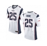 Men's Nike New England Patriots #25 Eric Rowe Elite White NFL Jersey