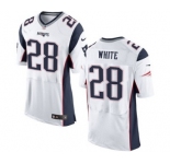 Men's Nike New England Patriots #28 James White Elite White NFL Jersey