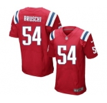 Men's Nike New England Patriots #54 Tedy Bruschi Elite Red Alternate NFL Jersey