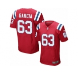Men's Nike New England Patriots #63 Antonio Garcia Elite Red Alternate NFL Jersey