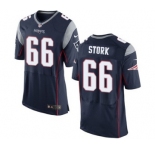 Men's Nike New England Patriots #66 Bryan Stork Elite Navy Blue Team Color NFL Jersey