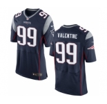 Men's Nike New England Patriots #99 Vincent Valentine Elite Navy Blue Team Color NFL Jersey