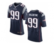 Men's Nike New England Patriots #99 Vincent Valentine Elite Navy Blue Team Color NFL Jersey
