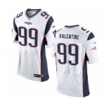 Men's Nike New England Patriots #99 Vincent Valentine Elite White NFL Jersey