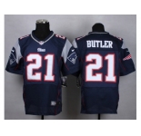 Nike New England Patriots #21 butler blue jerseys[Elite]