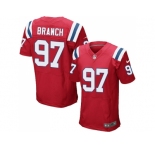 Nike New England Patriots #97 Alan Branch Red Alternate Men's Stitched NFL Elite Jersey