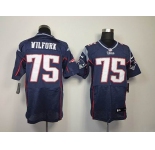 nike nfl jerseys new england patriots #75 wilfork blue[Elite]