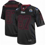 nike nfl jerseys new england patriots #87 gronkowski black[Elite lights out 50th Patch]