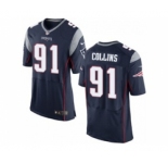 nike nfl jerseys new england patriots #91 jamie collins blue[2015 new Elite]