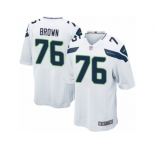 Men Nike Seattle Seahawks #76 Duane Brown Game White NFL Jersey