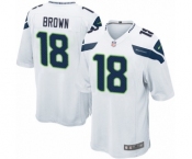 Men's Nike Seattle Seahawks #18 Jaron Brown Game White NFL Jersey