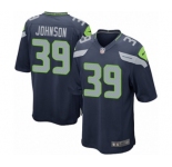 Men's Nike Seattle Seahawks #39 Dontae Johnson Game Navy Blue Team Color NFL Jersey