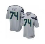 Men's Nike Seattle Seahawks #74 George Fant Game Grey Alternate NFL Jersey
