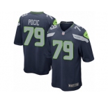 Men's Nike Seattle Seahawks #79 Ethan Pocic Game Steel Blue Team Color NFL Jersey